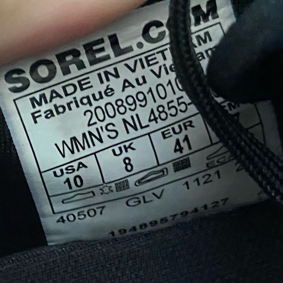 Sorel Women’s Ona Low Sneakers in Black Suede with White Platform Bottom Size 10 - Picture 13 of 13